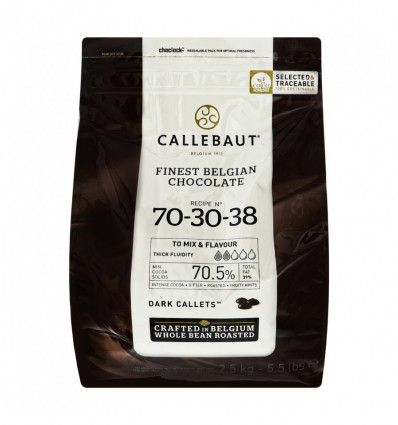Шоколад Callebaut екстра темний 70.5% 2.5кг