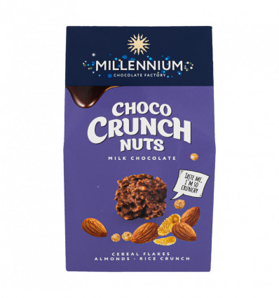 Цукерки Millennium Choco Crunch шоколадні з мигдалем 100г