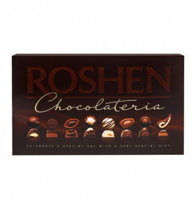 Набір цукерок Roshen Chocolateria шоколадних та пралінових 130г