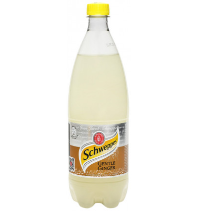 Напиток Schweppes Gentle Ginger вкус имбиря безалкогольный сильногазированный 1л