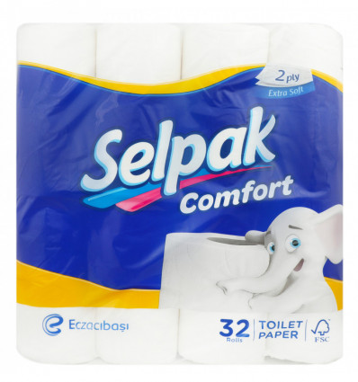 Туалетная бумага Selpak Comfort двухслойная, 32 рул
