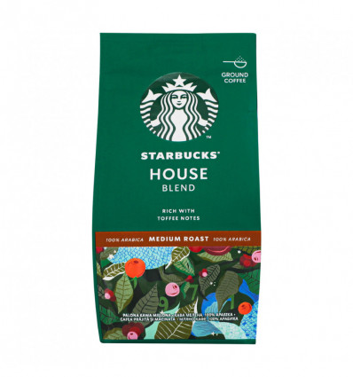 Кава Starbucks House Blend натуральна смажена мелена 200г