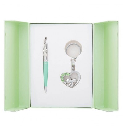 Набор подарочный Love: ручка шариковая + брелок, зеленый LS.122017-04