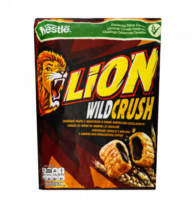 Завтрак сухой Lion Wildcrush злаковые подушечки 350г