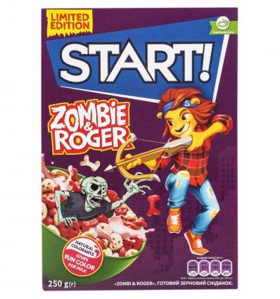 Завтраки сухие Start! Zombie & Roger зерновые 250г