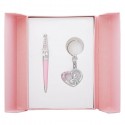 Набір подарунковий Love: ручка кулькова + брелок, рожевий LS.122017-10