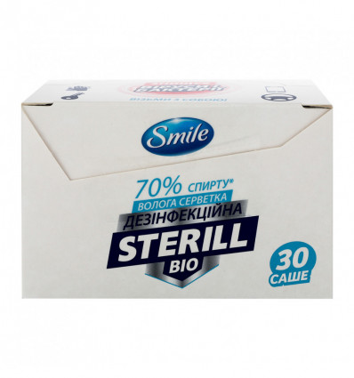Серветки вологі Smile Sterill Bio дезінфекційні 30шт/уп
