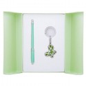 Набор подарочный Night Moth: ручка шариковая + брелок, зеленый LS.122018-04