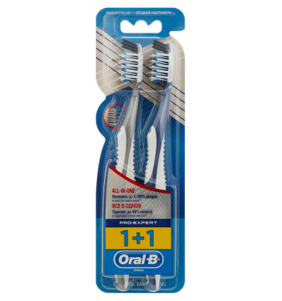 Зубна щітка Oral-B Pro Expert All in One cередньої жорсткості 1+1шт