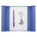 Набір подарунковий Night Moth: ручка кулькова + брелок, фіолетовий LS.122018-07