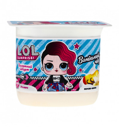 Йогурт L.O.L. Surprise! Персик-ваніль десертний 2% 125г