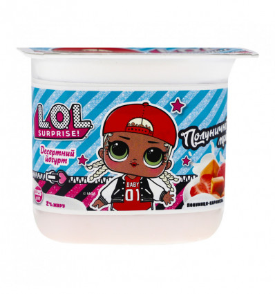Йогурт L.O.L. Surprise! Полуниця-карамель десертний 2% 125г