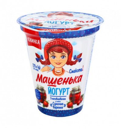 Йогурт Машенька Земляничное варенье десертный 5% 270г