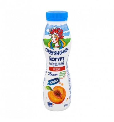 Йогурт Слов`яночка Персик натуральний 2.5% 270г