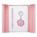 Набір подарунковий Bloom: ручка кулькова і брелок, рожевий LS.122019-10