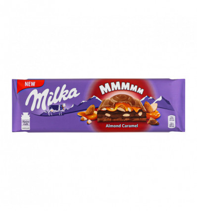 Шоколад Milka молочний з мигдальною начинкою з какао 300г