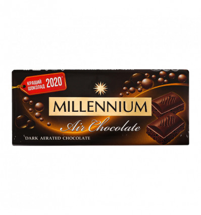 Шоколад Millennium чёрный пористый 85г