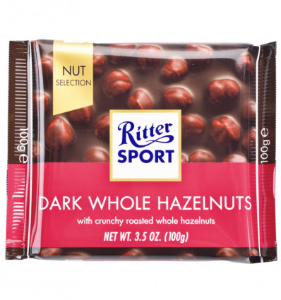 Шоколад Ritter Sport темний з цільними лісовими горіхами100г