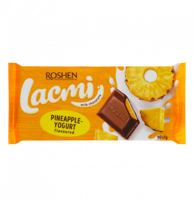 Шоколад Roshen Lacmi Ананас-йогурт молочный 90г