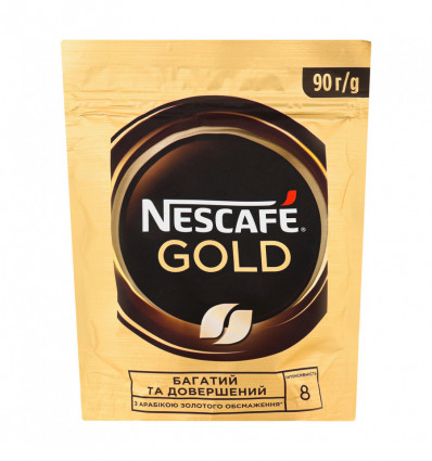 Кофе Nescafe Gold натуральный растворимый 90г