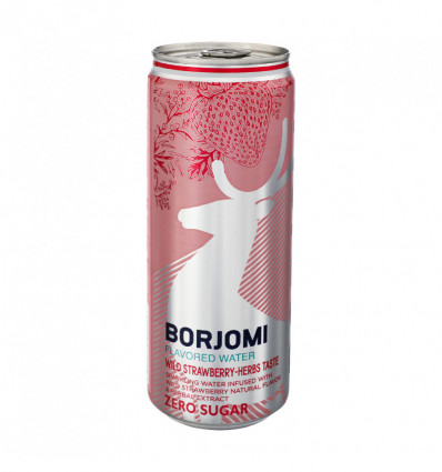 Напій безалкогольний Borjomi Wild strawberry-herbs 0.33л*12