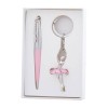 Набор подарочный Ballet: ручка шариковая и брелок, розовый LS.122021-10
