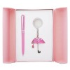 Набір подарунковий Umbrella: ручка кулькова + брелок, малиновий LS.122022-29