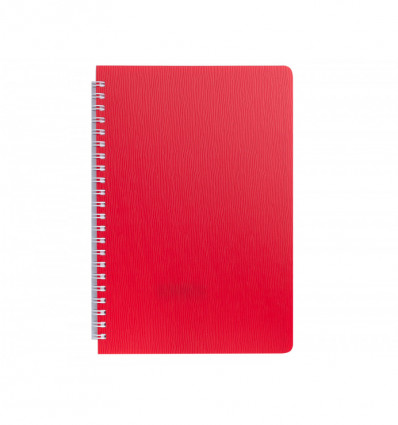 Зошит для нотаток BARK, А5, 60 арк., клітинка, пластикова обкладинка, червоний