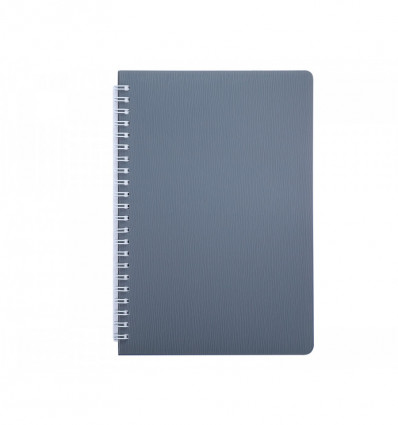 Зошит для нотаток BARK, А5, 60 арк., клітинка, пластикова обкладинка, сірий