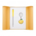 Набір подарунковий Apple: ручка кулькова + брелок, жовтий LS.122024-08