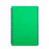 Зошит для нотаток RAIN, А5, 80 арк., клітинка, пластикова обкладинка, зелений