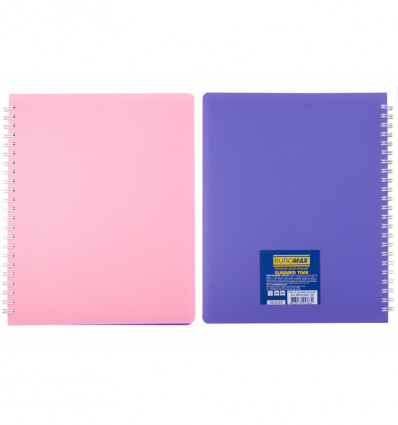 Тетрадь для записей SUMMER TIME, B5, 96л., клетка, пластиковая обложка, св.-розовый/сиреневый