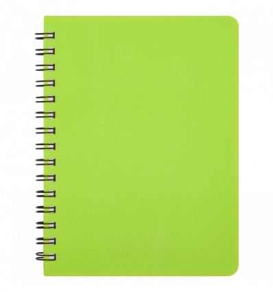 Тетрадь для записей BRIGHT, А6, 60 л., клетка, пласт. обл., салатовая ( BM.24654155-15 )