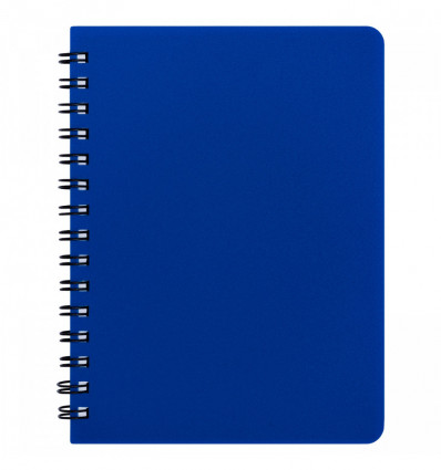 Тетрадь для записей BRIGHT, А6, 60 л., клетка, пластиковая обложка, синяя