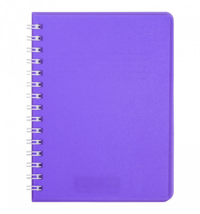 Зошит для нотаток BRIGHT, А6, 60 арк., клітинка, пластикова обкладинка, фіолетовий