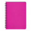 Тетрадь для записей BRIGHT, А6, 60 л., клетка, пластиковая обложка, розовая