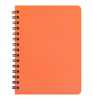 Тетрадь для записей BRIGHT, А6, 60 л., клетка, пласт. обл., оранжевая ( BM.24654155-11 )