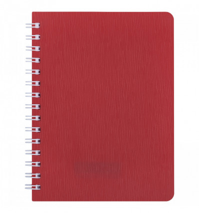Зошит для нотаток BARK, А6, 60 арк., клітинка, пластикова обкладинка, червоний