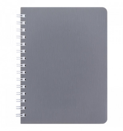 Зошит для нотаток BARK, А6, 60 арк., клітинка, пластикова обкладинка, сірий