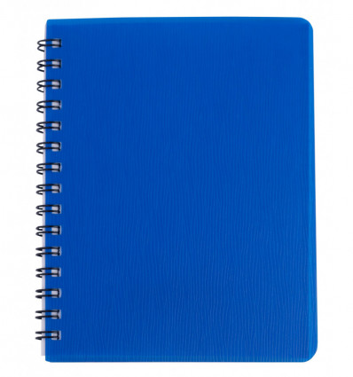 Зошит для нотаток RAIN, А6, 80 арк., клітинка, пластикова обкладинка, синій