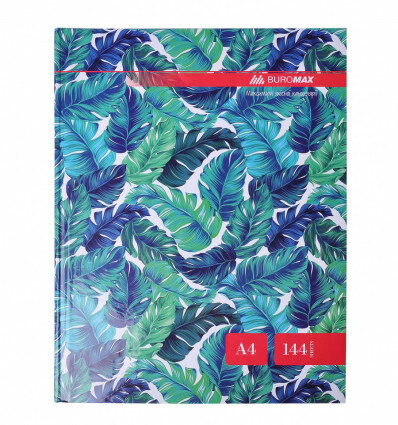 Книга канцелярська FLORISTICA BM.24419102-06і, А4, 144 арк., клітинка, офсет, тверда ламінована обк