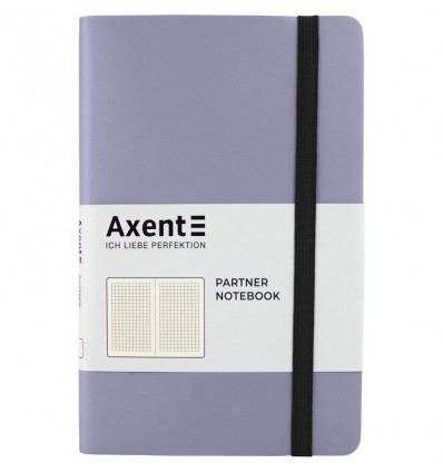 Книга записная Axent Partner Soft 8206-34-A, A5-, 125x195 мм, 96 листов, клетка, гибкая обложка, сер