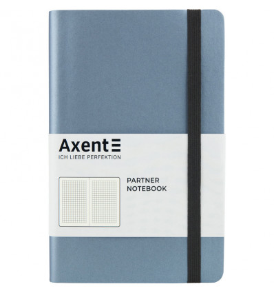 Книга записная Axent Partner Soft 8206-14-A, A5-, 125x195 мм, 96 листов, клетка, гибкая обложка, сер