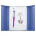Набір подарунковий Miracle: ручка кулькова + брелок, фіолетовий LS.122026-07