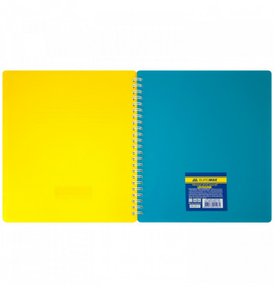 Зошит для нотаток UKRAINE, В5, 96 арк., клітинка, з роділювачем, пластикова обкладинка, жовтий/блаки