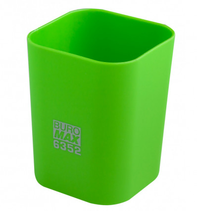 Стакан пластиковый для канц. принадлежностей, RUBBER TOUCH , светло-зеленый