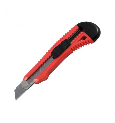 Нож канцелярский с металлическими направляющими Delta D6622-01, лезвие 18 мм, красный