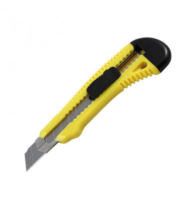 Нож канцелярский с металлическими направляющими Delta D6622-02, лезвие 18 мм, желтый
