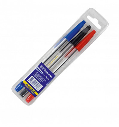 Шариковая ручка BUROMAX CLASSIC набор 3шт 0.7мм
