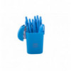 Ручка масляная автоматическая TROPICAL TOUCH, RUBBER TOUCH, 0,7 мм, пласт.корпус, синие чернила